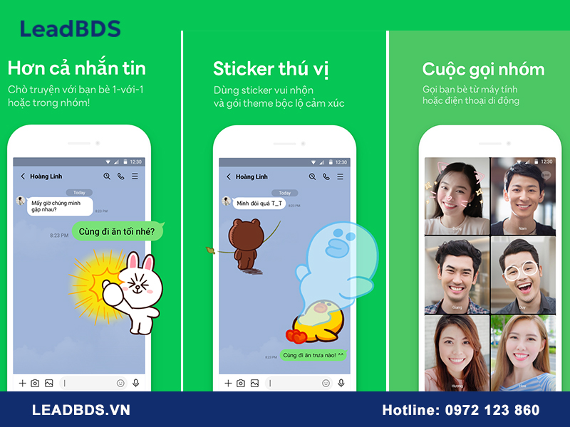 Phần mềm Line nhắn tin gọi điện miễn phí